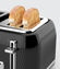 Breville Flow Collection 4 Slice Toaster in Black Close Up Image 3 of 3